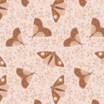 May and Fay behang voor de kinderkamer moon moths nachtvlinders terra beige 