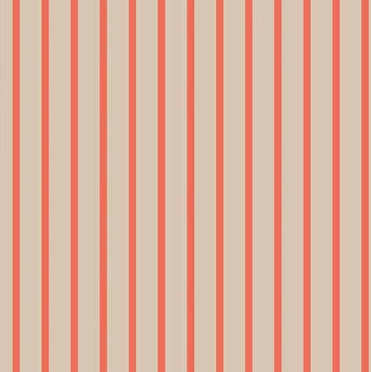 May and Fay gestreept behang jolly stripes beige rood kinderkamer meisjeskamer jongenskamer babykamer