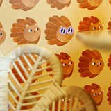 Aniek Bartels x Meet me at the wall lion heads butter yellow geel meisjeskamer 