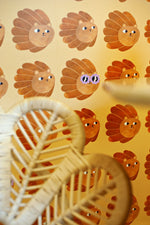Aniek Bartels x Meet me at the wall lion heads butter yellow geel meisjeskamer 