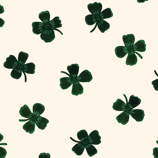 Joelle Wehkamp x Meet me at the wall lucky clover klavertjes behang voor de kinderkamer meisjeskamer groen