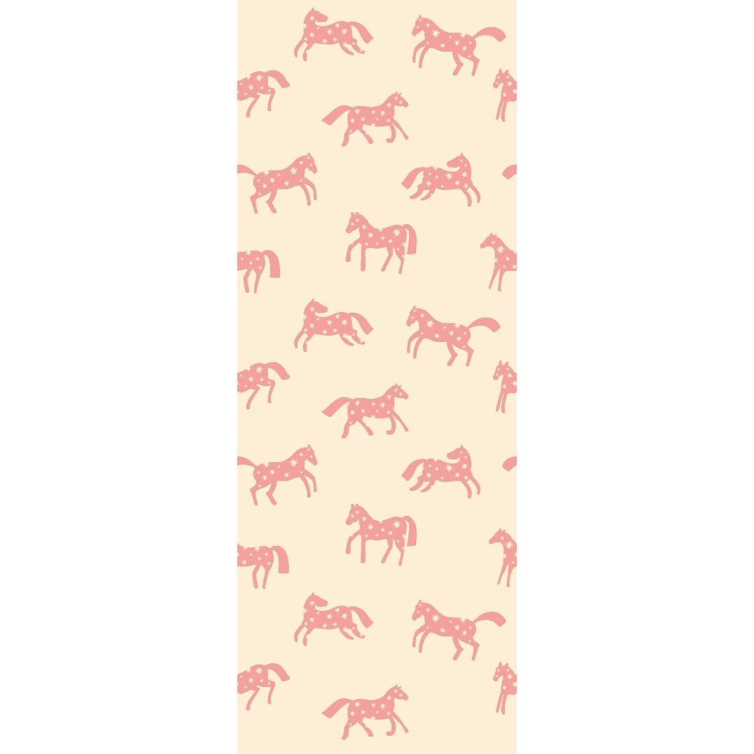 Joelle Wehkamp x Meet me at the wall magic horses paarden behang voor de kinderkamer meisjeskamer creme roze
