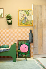 Aniek Bartels x Meet me at the wall geblokt behang zand jongenskamer meisjeskamer neutrale kinderkamer babykamer