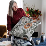 Midbec Anemone Anemoon bloemenbehang voor meisjeskamer en babykamer grijs beige 33001