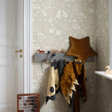 Midbec bosdieren behang voor de kinderkamer beige 44126