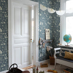 Midbec bosdieren behang voor de kinderkamer blauw 44129