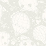Midbec Ballongerna luchtballon behang voor de kinderkamer grijs 29001