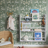 Midbec Cirkus behang voor de kinderkamer uit de collectie Resan. Circus behang voor de meisjeskamer donkergroen 29027