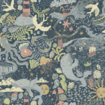 Havet Midbec uit Resan collectie kinderkamer behang zeedieren donkerblauw 29018