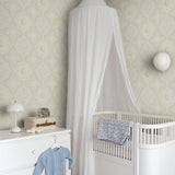 Midbec behang voor de meisjeskamer kinderkamer beige en grijs maan en zon 29031
