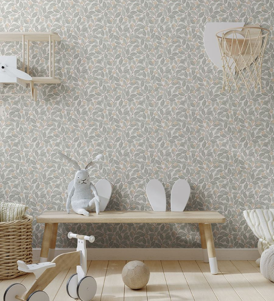 Midbec behang voor de kinderkamer Blåbär 26025