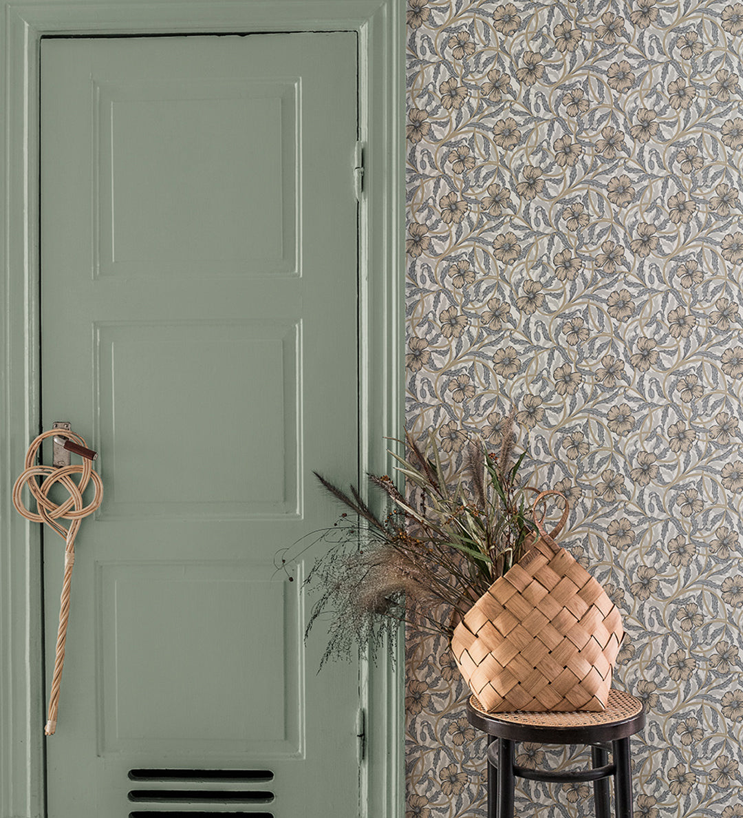 Midbec Poppy Bloemenbehang voor de kinderkamer beige 28025