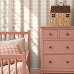 Papr Walls strepen behang meisjeskamer of babykamer met boogjes bubble dot beige bruin