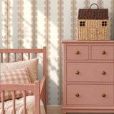 Papr Walls strepen behang meisjeskamer of babykamer met boogjes bubble dot beige bruin