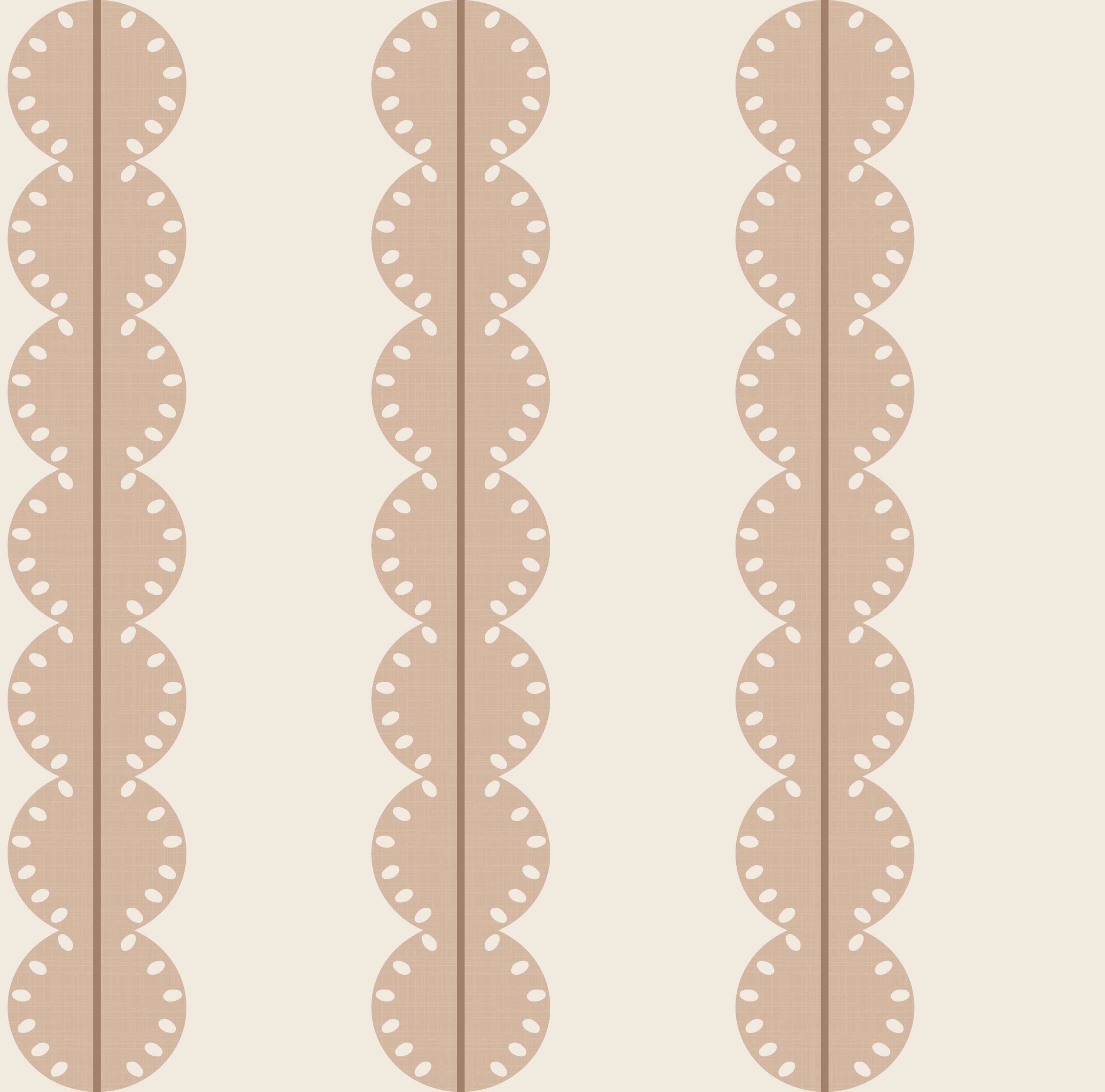 Papr Walls strepen behang meisjeskamer of babykamer met boogjes bubble dot beige bruin