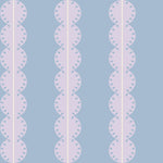 Papr Walls strepen behang meisjeskamer of babykamer met boogjes bubble dot lila wit lichtblauw