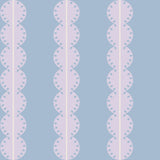 Papr Walls strepen behang meisjeskamer of babykamer met boogjes bubble dot lila wit lichtblauw