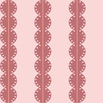 Papr Walls strepen behang meisjeskamer of babykamer met boogjes bubble dot nude oudroze koraal
