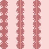 Papr Walls strepen behang meisjeskamer of babykamer met boogjes bubble dot nude oudroze koraal