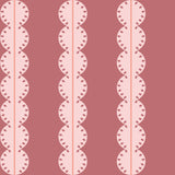 Papr Walls strepen behang meisjeskamer of babykamer met boogjes bubble dot nude oudroze koraal