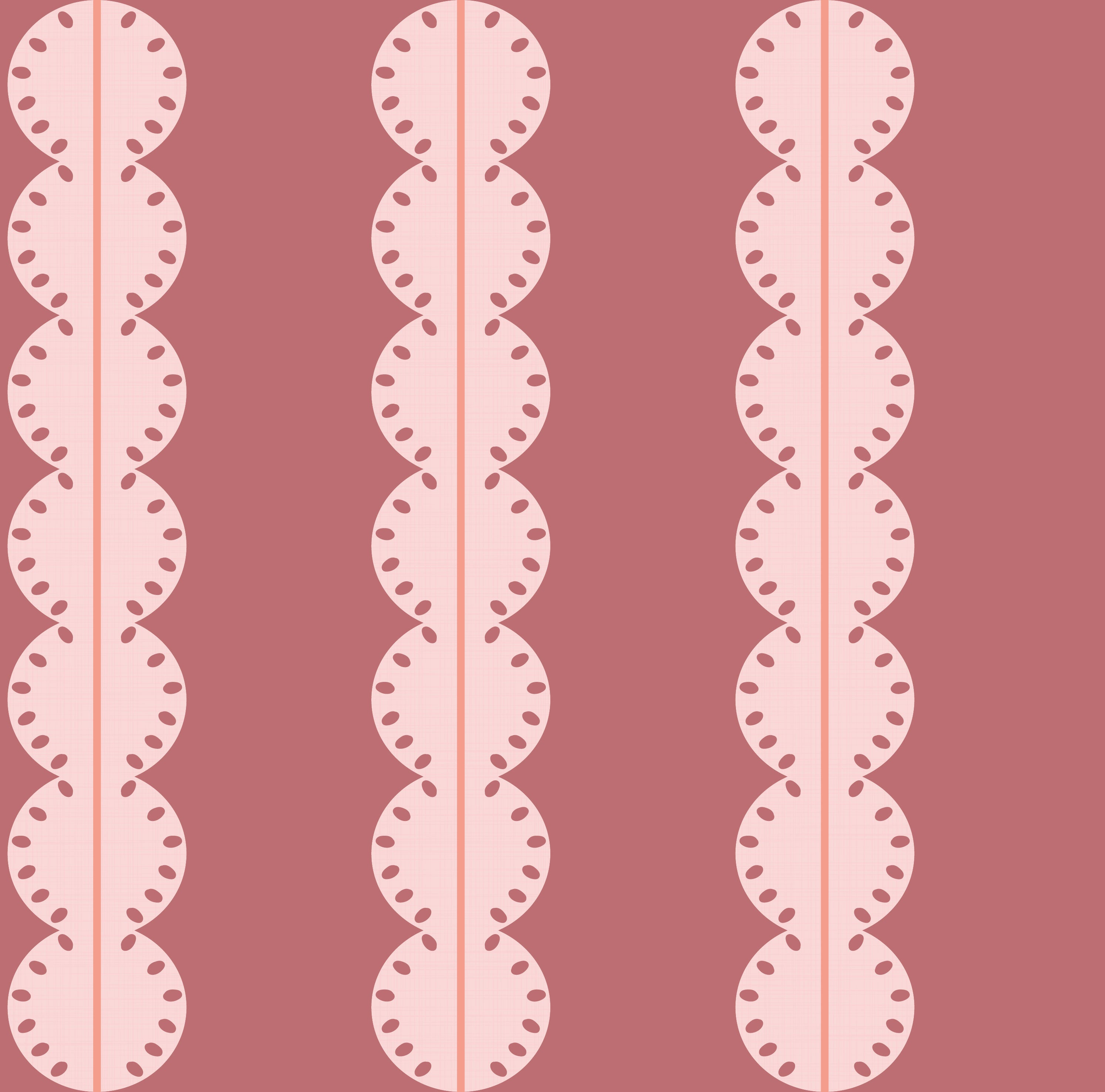 Papr Walls strepen behang meisjeskamer of babykamer met boogjes bubble dot nude oudroze koraal