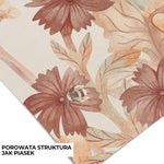 Pastelowe Love Flowers boho bloemen behang voor meisjeskamer en babykamer bruin terra