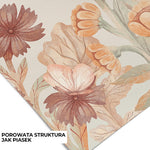 Pastelowe Love Flowers boho bloemen behang voor meisjeskamer en babykamer bruin terra