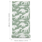 Pastelowe Love dino behang voor de jongenskamer matcha groen