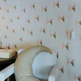 Meet me at the Wall behang voor de kinderkamer Bowie Tie strikjes behang pastel kleuren