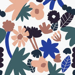 Meet me at the Wall Flower Play bloemen behang voor de kinderkamer Naturel Noord licht off white
