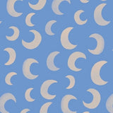 Meet me at the Wall Moon Calm hemelsblauw manen behang voor de babykamer of neutrale kinderkamer.