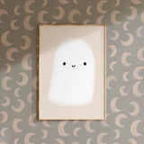 Meet me at the Wall Moon Cloud wolkjes grijs manen behang voor de babykamer of neutrale kinderkamer.
