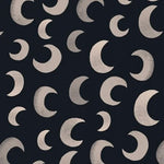 Meet me at the Wall Moon Dark Zwart manen behang voor de babykamer of neutrale kinderkamer.