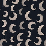 Meet me at the Wall Moon Dark Zwart manen behang voor de babykamer of neutrale kinderkamer.