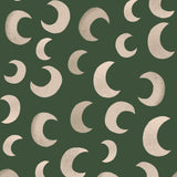 Meet me at the Wall moon behang fern groen