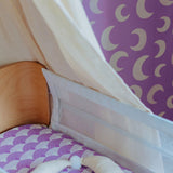 Meet me at the Wall Moon manen behang voor de kinderkamer lila