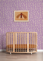 Play at Slaep Moon manen behang voor de kinderkamer lila