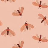 Meet me at the Wall Moth motten behang voor meisjeskamer naturel licht roze