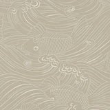 Plenty more fish behang voor de kinderkamer met vissen van langelid von bromssen oyster beige