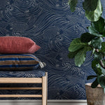 Plenty more fish behang voor de kinderkamer met vissen van langelid von bromssen blauw