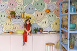 Rebel Walls behang kinderkamer kidsroom wallpaper smiley coloful multi color