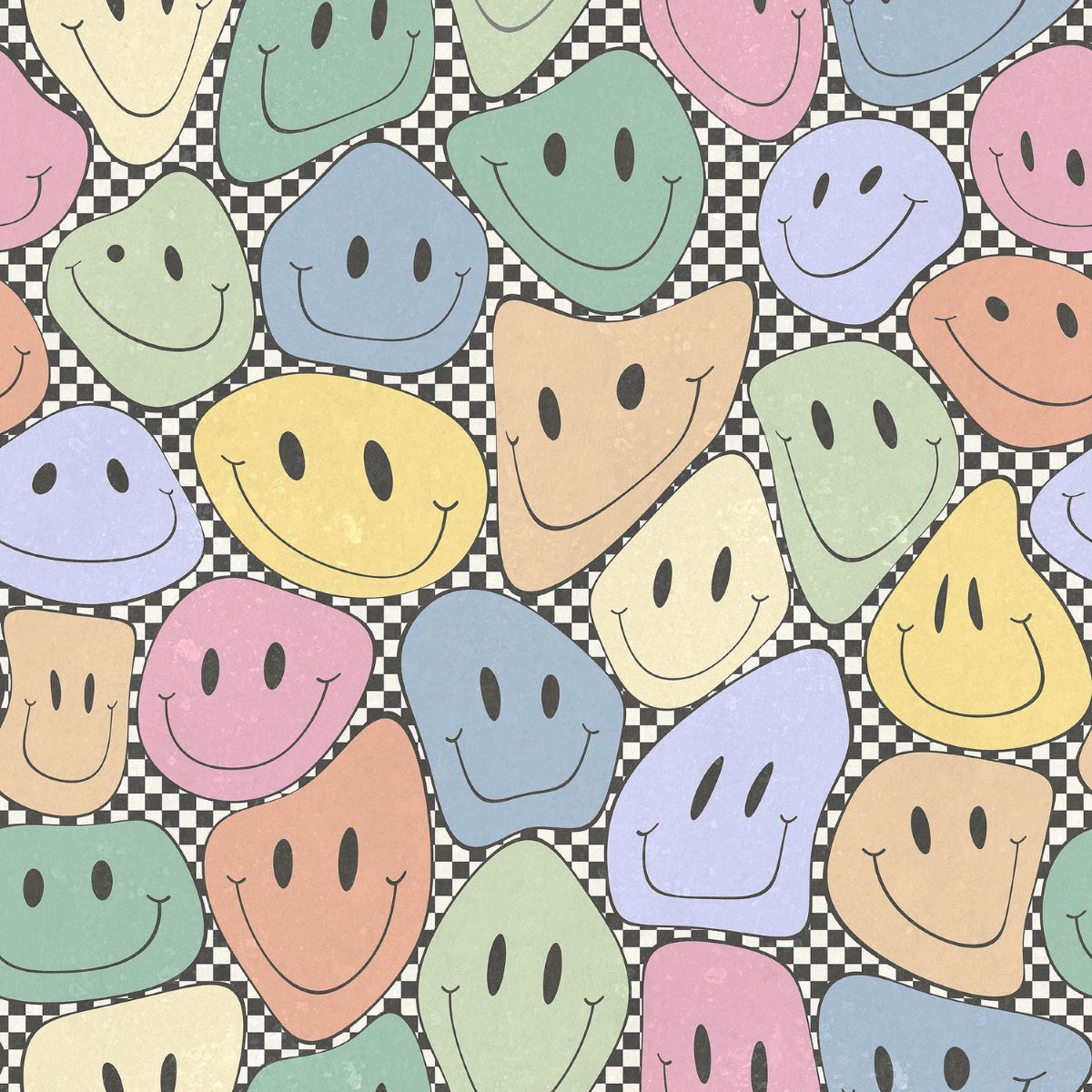 Rebel Walls behang kinderkamer kidsroom wallpaper smiley colorful multi color chess