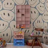 Rebel Walls Smiley behang peach blue perzik blauw