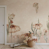 Rebel Walls x Mrs. Mighetto Bloomy Fields of Marion Roze dromerig behang voor meisjeskamer en babykamer R20299