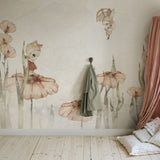 Rebel Walls x Mrs. Mighetto Bloomy Fields of Marion Off white dromerig behang voor meisjeskamer en babykamer R20401
