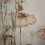 Rebel Walls x Mrs. Mighetto Bloomy Fields of Marion Off white dromerig behang voor meisjeskamer en babykamer R20401