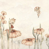 Rebel Walls x Mrs. Mighetto Bloomy Fields of Marion Off white dromerig behang voor meisjeskamer en babykamer R20401