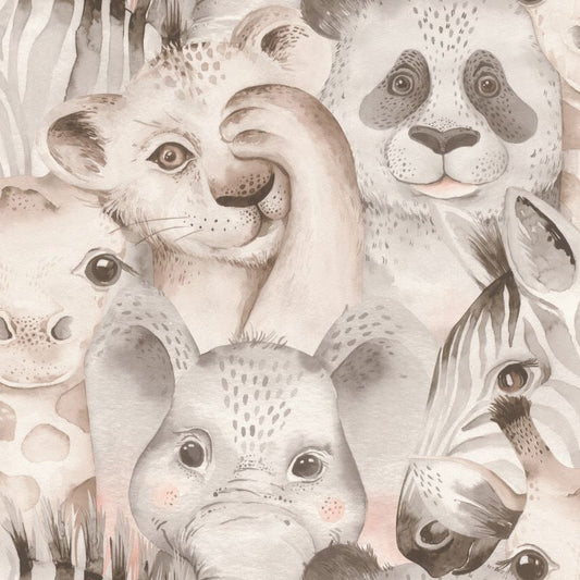 Rasch Wallpaper Wild Animals - Neutral