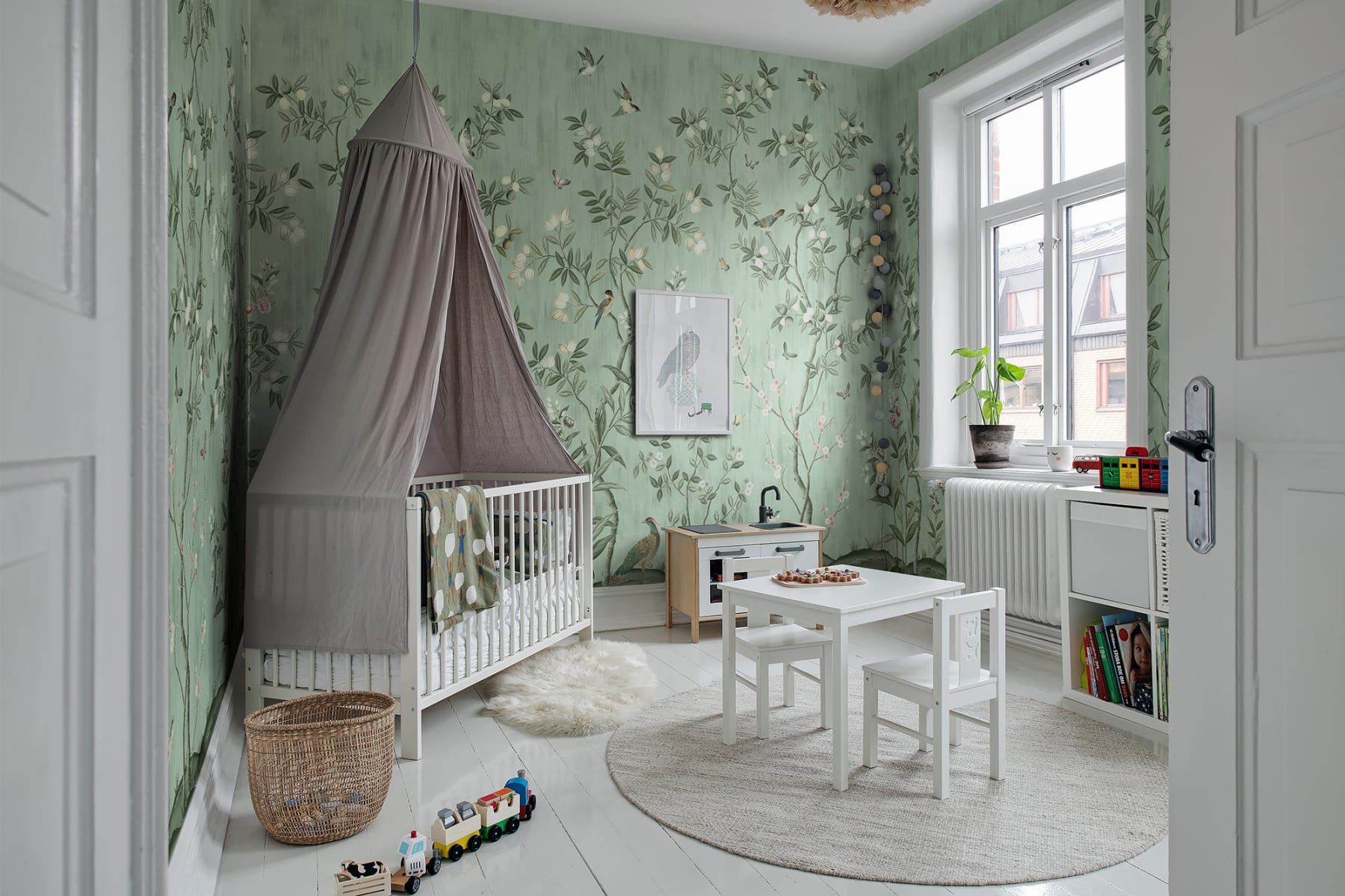 Rebel Walls behang voor de kinderkamer Chinoiserie Jade R16742