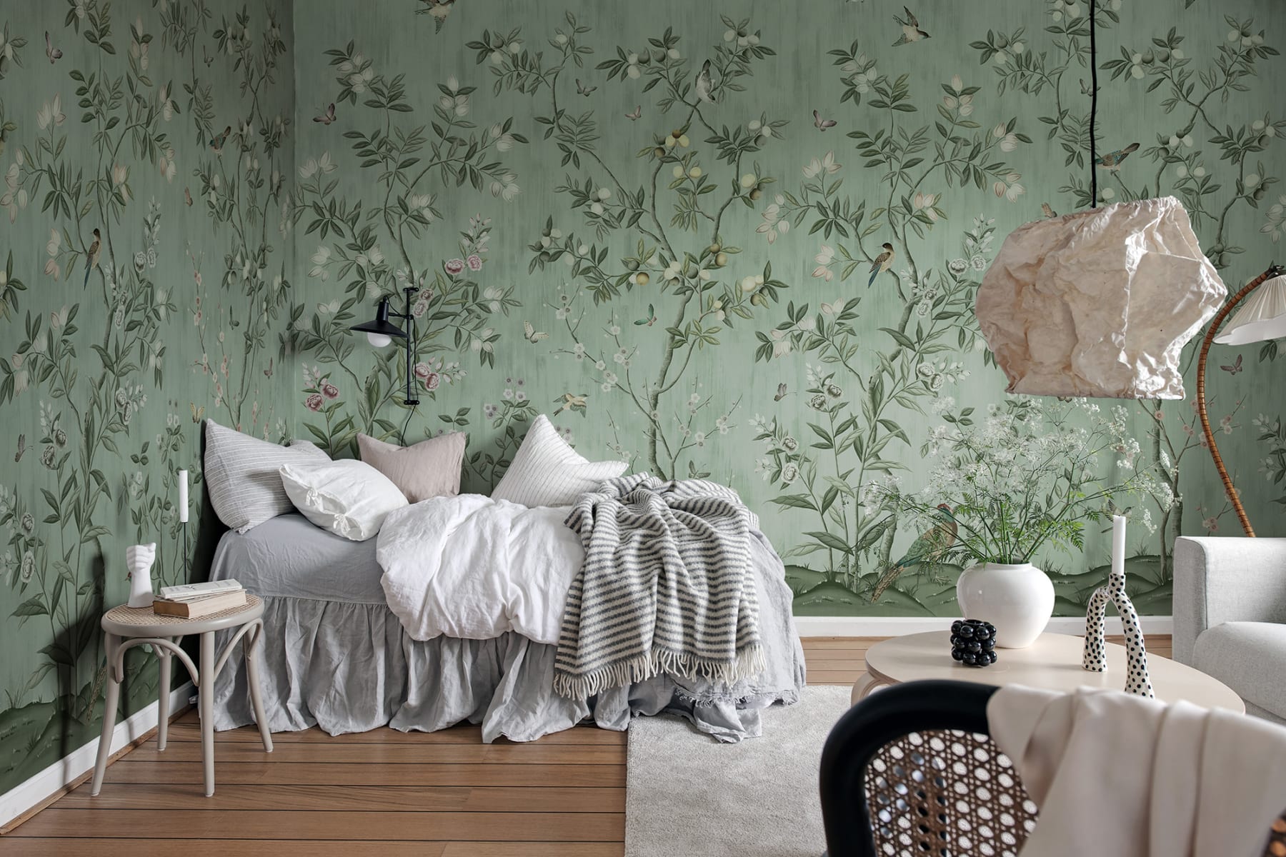 Rebel Walls behang voor de kinderkamer Chinoiserie Jade R16742